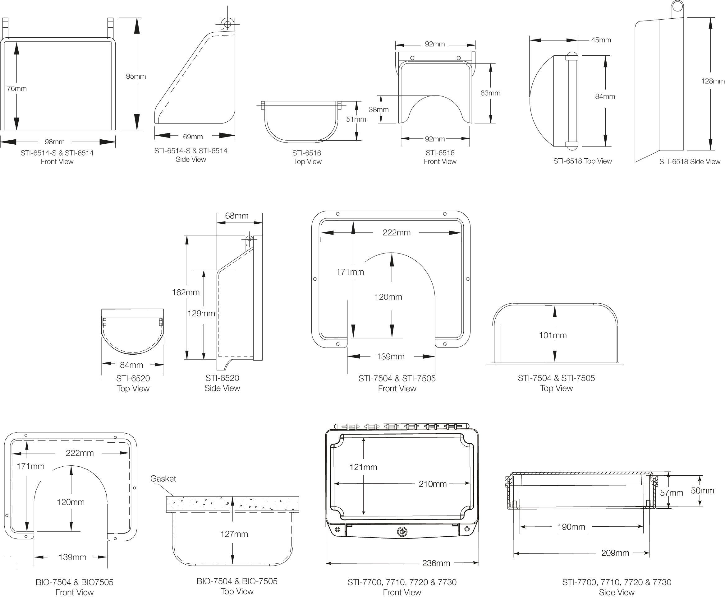 Gallery Image - Biometric-and-Keypad-Covers_Dimension-Drawing_1219